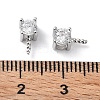925 Sterling Silver with Clear Cubic Zirconia Peg Bails STER-G036-17P-3