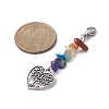 Chakra Gemstone Chips Pendant Decorations HJEW-JM01268-4