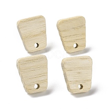 Ash Wood Stud Earring Findings EJEW-N017-011A