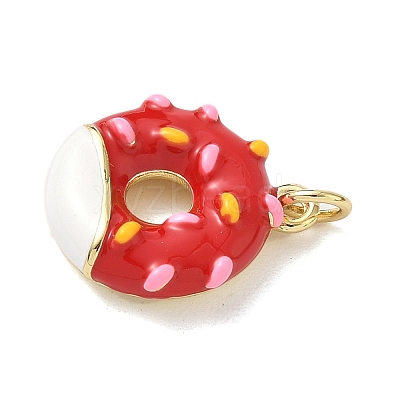 Brass Enamel Pendants KK-B155-12G-03-1