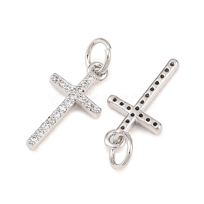 Brass Micro Pave Cubic Zirconia Pendants KK-Z146-25P-1
