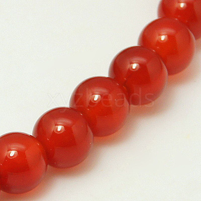 Natural Carnelian Beads Strands G-G338-10mm-01-1