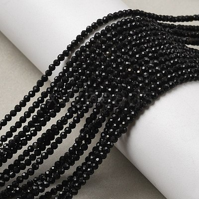 Natural Black Tourmaline Beads Strands X-G-D320-A04-2mm-1
