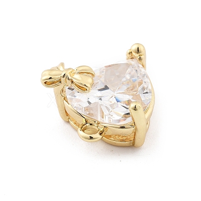 Brass Micro Pave Cubic Zirconia Pendants KK-K371-40B-G-1