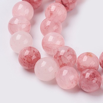 Natural Colorful Green Jade Beads Strands G-G757-02-8mm-1