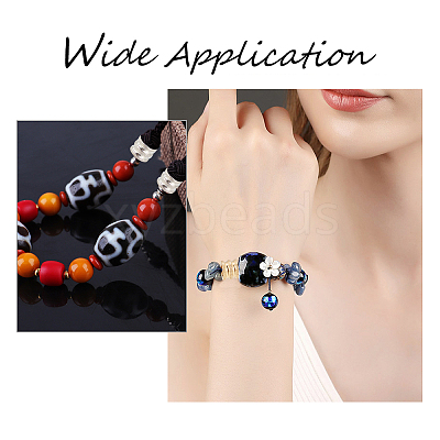 15Pcs 3 Colors Stainless Steel Textured Beads STAS-UN0021-01-1
