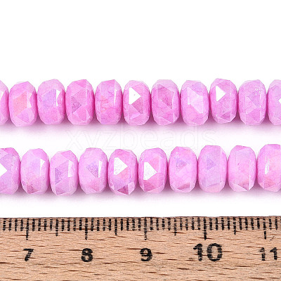 Anti-Tarnish Electroplate Glass Beads Strands LS-GLAA-T025-8mm-11G-1