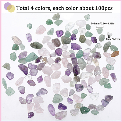 4 Strands 4 Styles Natural Mixed Gemstone Chip Beads Strands G-SC0002-78-1