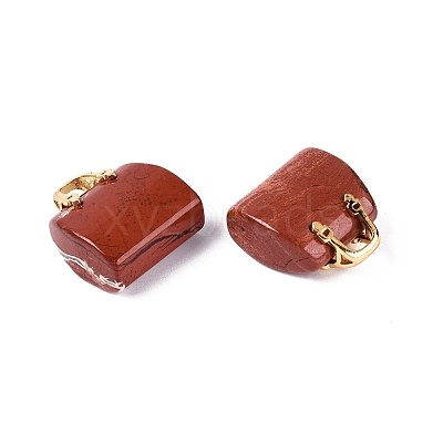 Natural Red Jasper Pendants G-Q602-01G-04-1