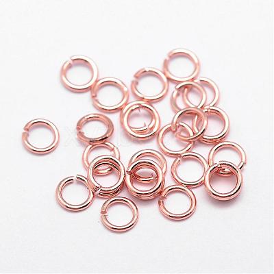 Brass Open Jump Rings KK-G277-7mm-RG-NR-1