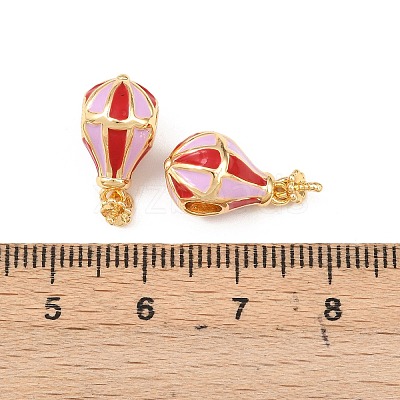 Brass Enamel Pendant Bails KK-H524-13G-1