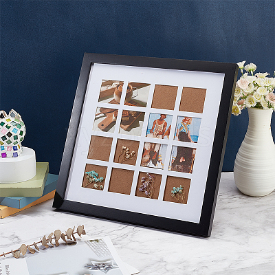 Square Wood Photo Frame Stand DJEW-WH0039-68B-1