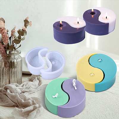 Taichi Yin-yang Scented Candle Food Grade Silicone Molds LS-PW-WG43645-01-1