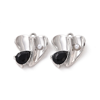 Rack Plating Alloy Glass Pendants FIND-I037-13P-01-1