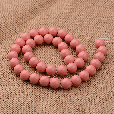 Polished Round Grade A Shell Pearl Bead Strands BSHE-M027-8mm-20-1