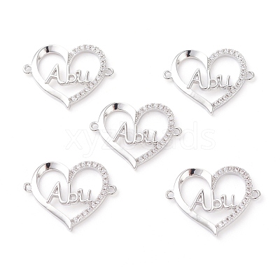 Brass Micro Pave Clear Cubic Zirconia Links ZIRC-J039-11P-1