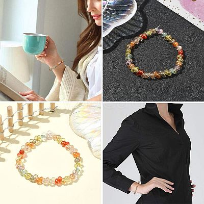 50G 10 Colors Transparent Acrylic Beads FIND-CJ0002-86-1