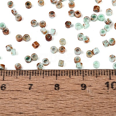 Opaque Picasso Cylinder Glass Beads SEED-Q039-06A-13-1
