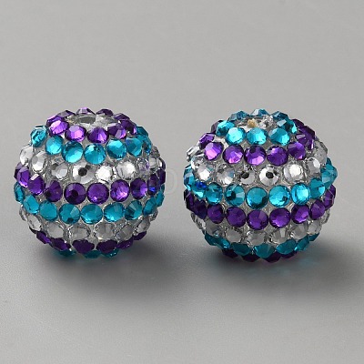 Resin Rhinestone Beads RB-WH0003-08C-1