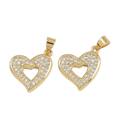 Brass Micro Pave Cubic Zirconia Pendants ZIRC-I367-12G-11-1