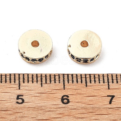 Brass Micro Pave Cubic Zirconia Beads KK-R216-15KCG-01-1