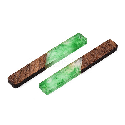Opaque Resin & Walnut Wood Big Pendants RESI-TAC0017-04B-1
