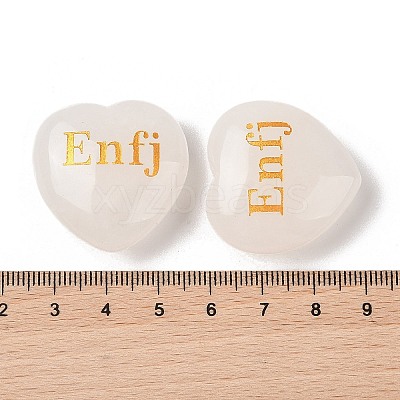 Natural Quartz Crystal Heart Engraving MBTI Figurines Statues for Home Office Desk Decorations X1-G-K353-05M-1