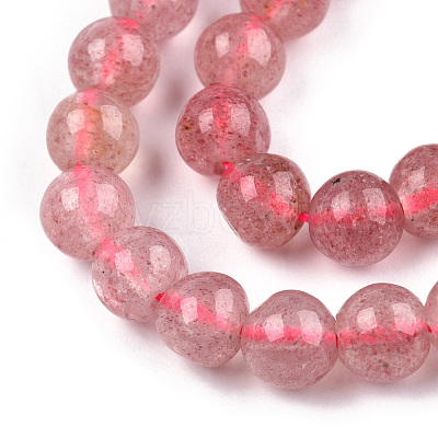Natural Strawberry Quartz Beads Strands G-S150-10-6mm-1