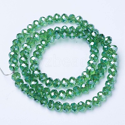 Electroplate Glass Beads Strands EGLA-A034-T4mm-A10-1