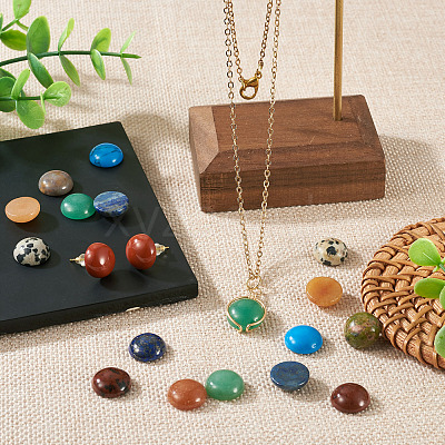 20Pcs Natural & Synthetic Mixed Gemstone Cabochons G-TA0002-76A-1