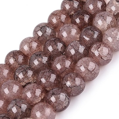 Baking Paint Crackle Glass Beads Strands GLAA-Q106-03A-17-1