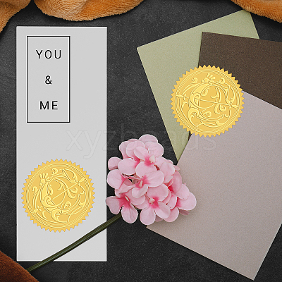 Self Adhesive Gold Foil Embossed Stickers DIY-WH0211-316-1