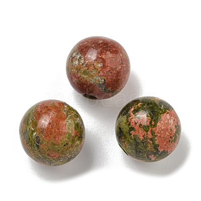 Natural Unakite Beads X-G-G147-01J-1
