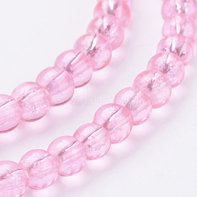 Spray Painted Crackle Glass Beads Strands CCG-Q001-4mm-02-1