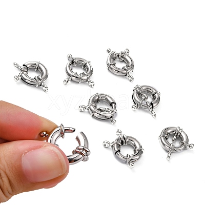 Rack Plating Brass Spring Ring Clasps KK-D399-B-P-NF-1