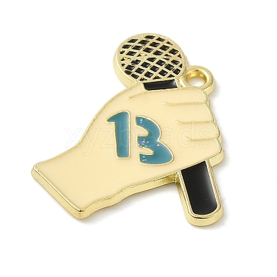 Alloy Enamel Pendants ENAM-C022-02B-G-1