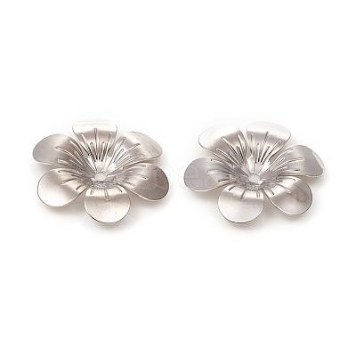 6-Petal Brass Bead Caps X-KK-I669-06P-1