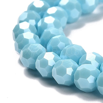 Electroplate Opaque Glass Beads Strands EGLA-A035-P6mm-A08-1