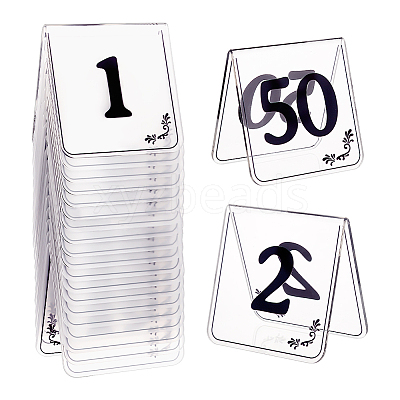 Acrylic Table Number Sign AJEW-WH0505-90A-1