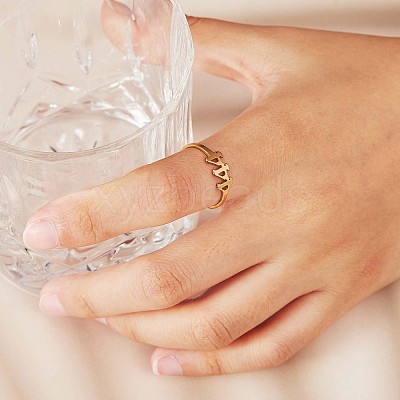 Number Pendant Necklace & Open Cuff Ring JX198A-1
