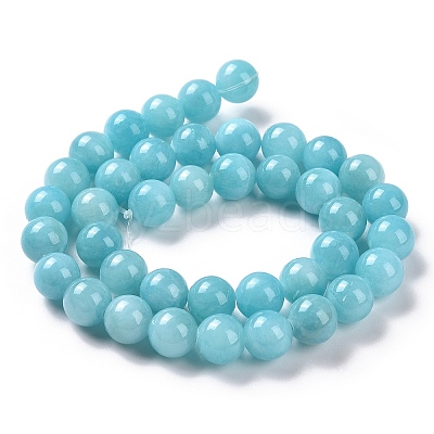 Natural Mashan Jade Round Beads Strands G-D263-6mm-XS28-1