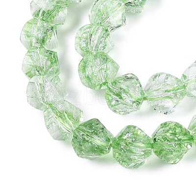 Crackle Transparent Glass Beads Strands GLAA-N068-02A-05-1