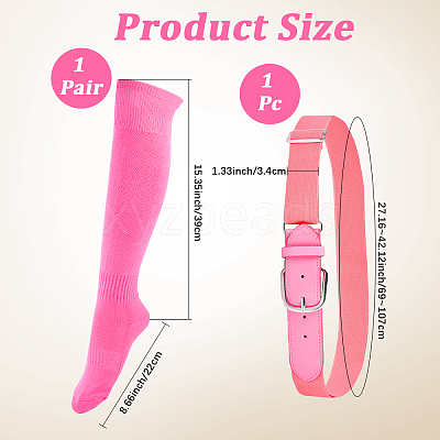 1 Pair Polycotton Solid Color Football Socks AJEW-CL0001-33A-1