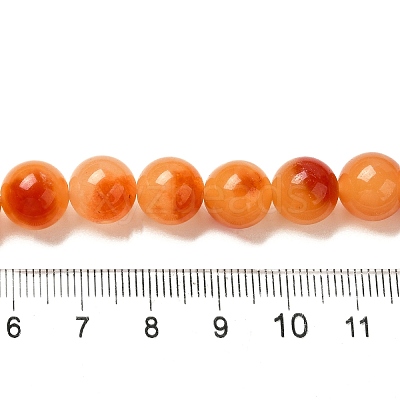 Natural Dyed White Jade Beads Strands G-M402-C04-20-1