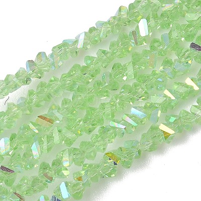 Electroplate Transparent Glass Beads Strands EGLA-P061-04C-AB19-1
