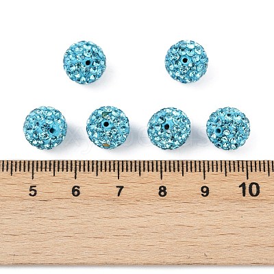 Polymer Clay Rhinestone Beads RB-H258-HD10mm-202-1