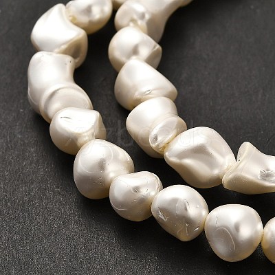 Electroplated Shell Pearl Beads Strands BSHE-C009-01A-1