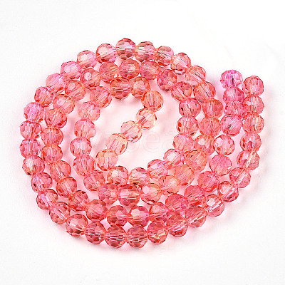 Baking Paint Transparent Glass Beads Strands DGLA-A035-T4mm-A01-1