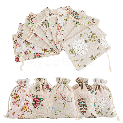 40Pcs 5 Styles Packing Pouches Drawstring Bags ABAG-PH0001-22-1