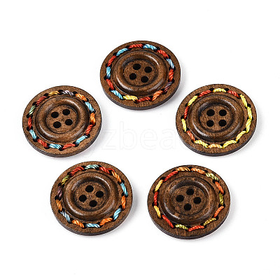 Round 4-holeButtons with Colorful Thread Wrapped X-NNA0Z51-1